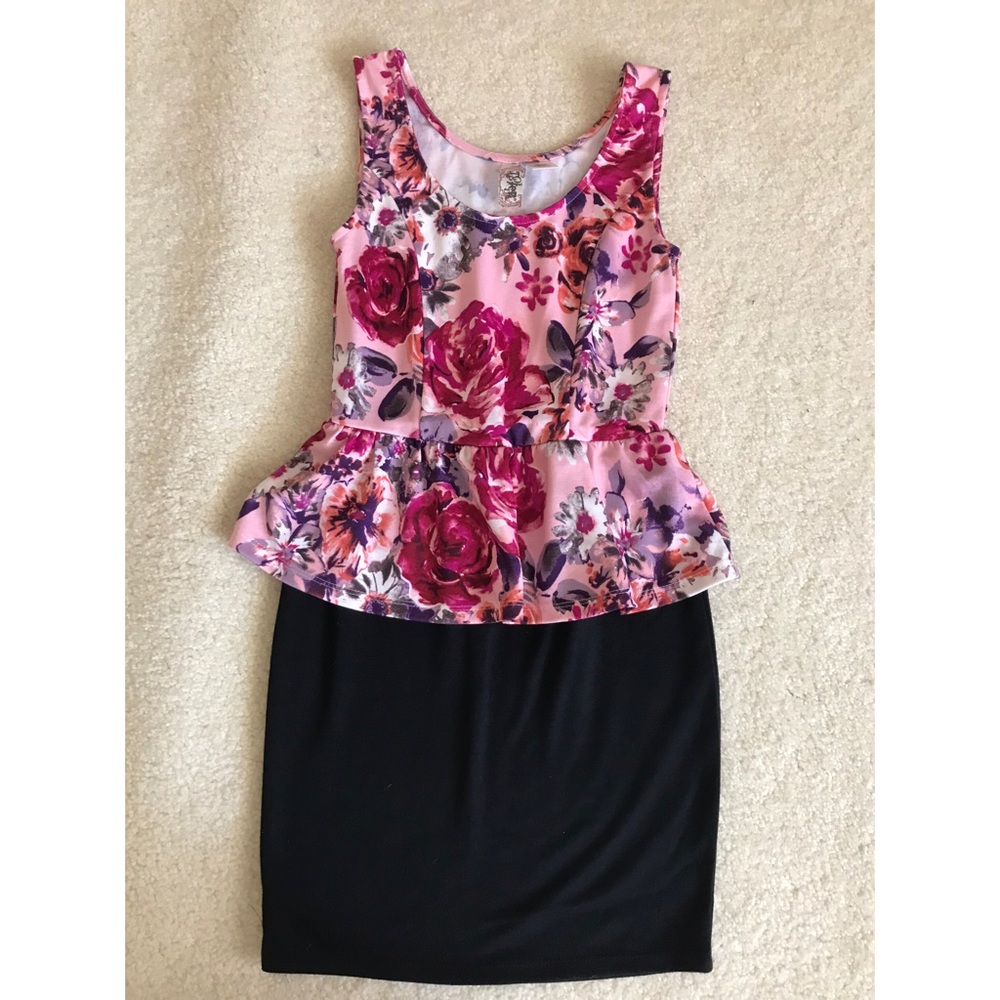 Pink floral dress